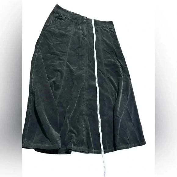 CAbi Style 263 Tailgate Party Charcoal Corduroy Boot Paneled A-Line Skirt 10 - Picture 14 of 14